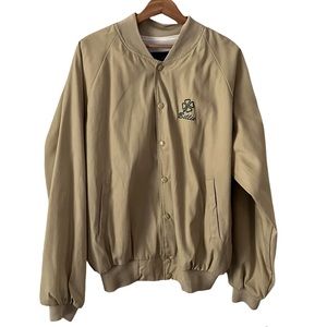 Bridgepoint Vintage 4H Show Team Khaki Snap Button Bomber Jacket Size XL